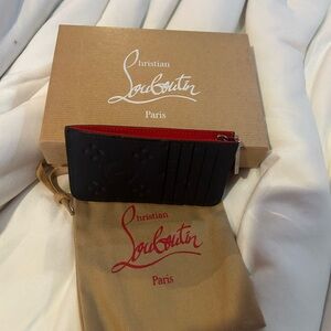 Christian Louboutin Navy coin and card Holder